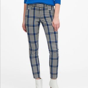 Banana Republic Mid-Rise Sloan plaid pant